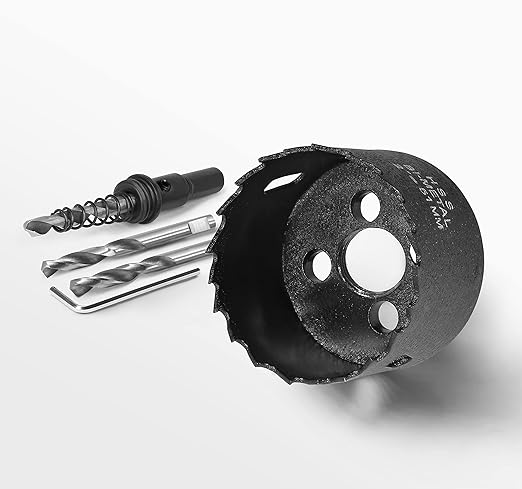 2 Inch Hole Saw with 3/8" Triangle Shank Quick Change Arbor, JTemgle Bi-Metal Hole Saw Heavy Duty Hole Cutting Tool for Cornhole Boards, Recessed Lights, Wood, Plastic, Drywall & Soft Metal