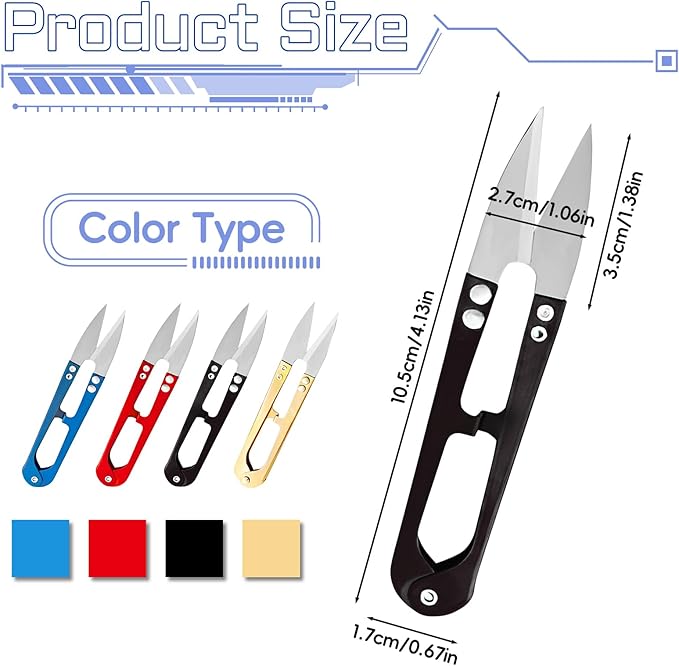 24Pcs Sewing Scissors for Fabric, Thread Yarn Embroidery Clippers Cutter, Small Snips Plant Trimming Nipper, Great for Stitch, Art Craft, Mini DIY Supplies,Garden Use