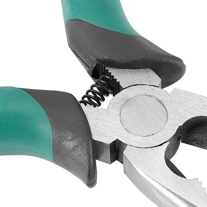 ZOENHOU 16 PCS 6 Inch Spring Loaded Needle Nose Pliers with Side Cutter, Professional Precision Long Nose Pliers with Side Cutting for Cables Clamping Pinching