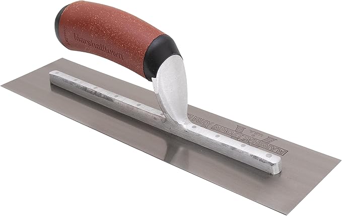 MARSHALLTOWN High Carbon Steel Finishing Trowel, 4 1/2 x 10 1/2 Inch Concrete, Masonry and Drywall Finishing Tool, Made in the USA, MXS91DC