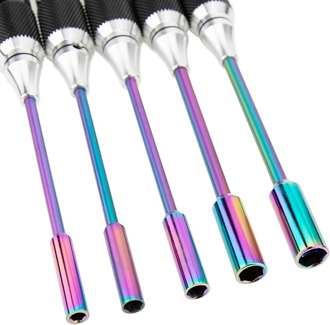 MEUS RACING RC Hex Screwdriver Nut Driver Tool Set for 1/6 1/8 1/10 SCX6 SCX10 TRX4 RC Crawler Car (Type E)