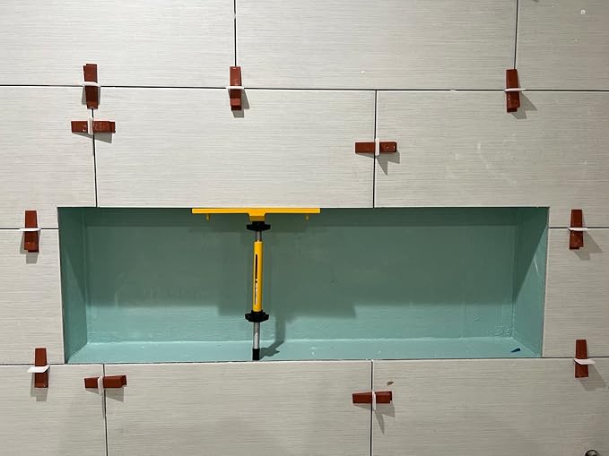 Patented Planum Tile Niche Supporter ??Shower Niche Tiling Tool Kit for Home Remodeling & Construction | Aluminum Support for Installing Ceramic & Porcelain Tile Niche Shelves