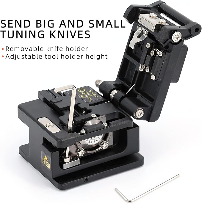 Fiber Cleaver FTTH Fiber Optic Tools High Precision 6C Cable Cutting Fiber Optic Knife Tools Fiber Cleavers 12 Surface Blade