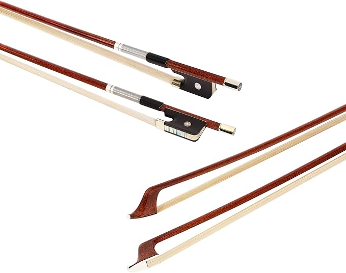 MI&VI CB-795 Professional Pernambuco Wood Skin Carbon Fiber Cello Bow (Full Size 4/4) with High-Density Bow Case Included | Well Balanced | Perfect Weight | Mongolian Horse Hair - MIVI Music
