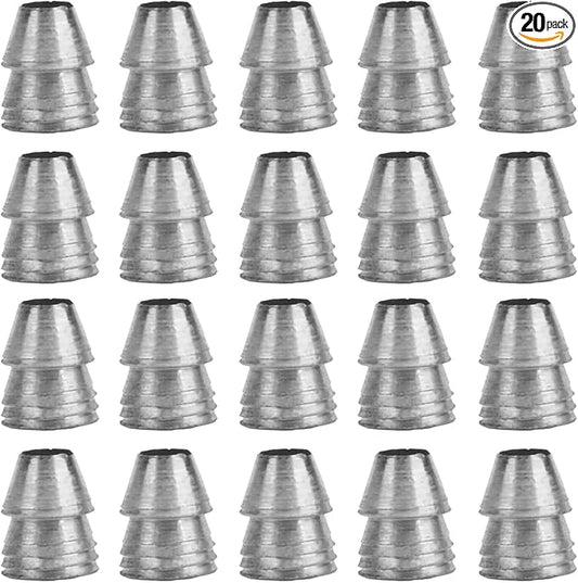 20 Pcs Round Hammer Handle Wedges, Metal Steel Axe Handle Wedge Supporting The Wooden Structure, 11mm / 0.43in Smooth Axe Wedge for Reinforcing Various Hammers and Axes
