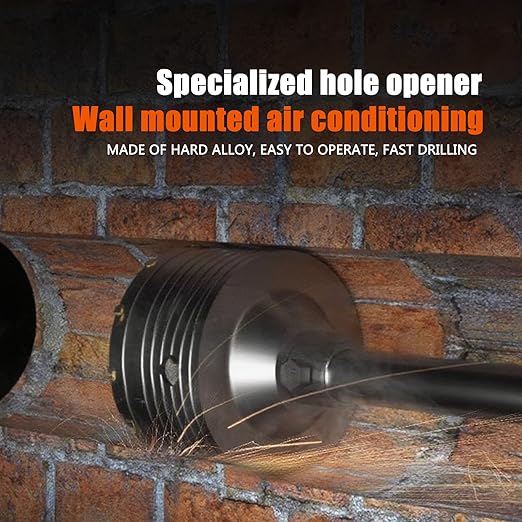 CATITO 11 Piece Set of Concrete Hole Saw (30mm 40mm 50mm 65mm),Concrete Hole Saw Kit for Concrete with SDS Plus Shank Connecting Rod and 5pcs dust Bag, Cement|Brick Stone|Wall.