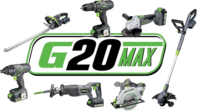 Genesis 20V 1/2" Cordless Drill with Battery and Charger, Metal Ratcheting Chuck, 450 in-lbs, 2.0Ah Battery and Charger (GLCD2012B)