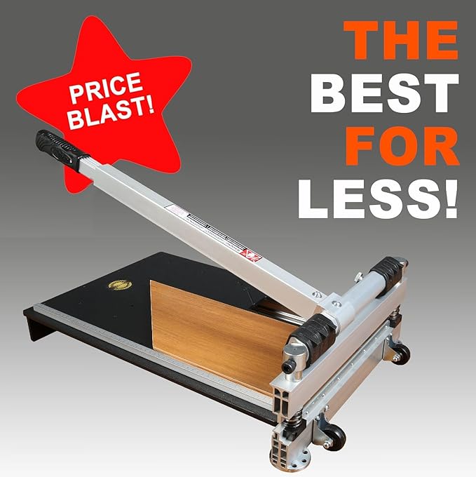 Heavy Duty 13" Professional Laminate Floor Cutter, Vinyl Floor Cutter, Multi-layer Flooring, Parquet, Fiber Cement Wall Panels, Rubber Concave Base, LVT, VCT, SPC, PVC, LVP, WPC, Vinyl Plank