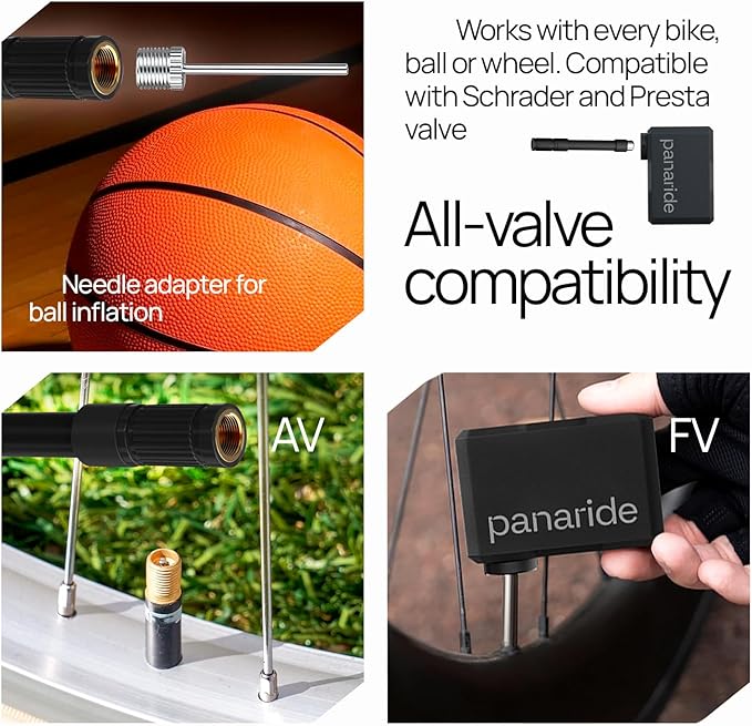 Mini Bike Pump, 120 PSI Mini Electric Bike Pump, 120g, Smart Auto-Stop, 짹1 PSI Accuracy, Portable Electric Bike Pump Works with Presta & Schrader Valves