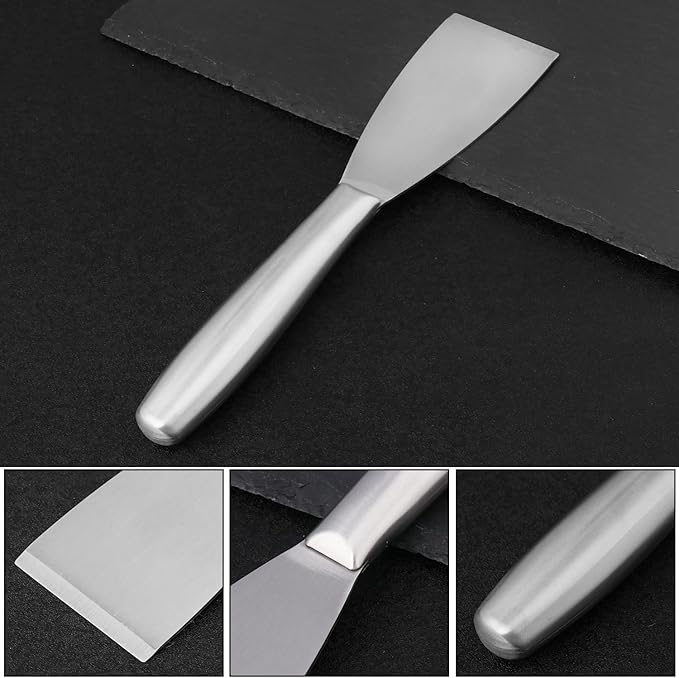 5 Pack 2 Inch Putty Knife Scraper, Putty Knife Set, Stainless Steel Putty Knife, Wallpaper Scraper Paint Scraper Tool for Spreading Drywall Spackle, Plasterboard Mud, Scraping Paint, by GENHAKON.