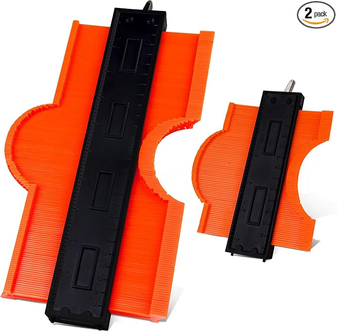 2Pack Contour Gauge Tool (12+5Inch) with Adjustable Lock竊똅athers Day Gifts竊똕uper Gauge Shape and Outline Angle Measuring tool to Copy Angles and Odd Shapes竊똖ile Flooring, Woodworking Tools