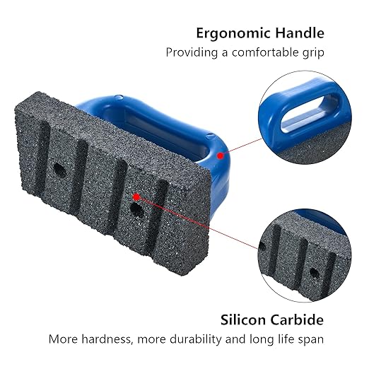 Rub Brick,20 Grit Masonry Rubbing Bricks, Concrete Tools, Removing Smoothing Cleaning Marks Fluted with Handle