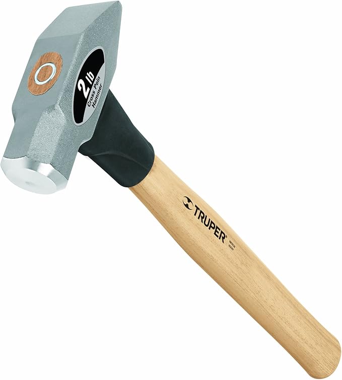 Truper 30938 2-Pound 16-Inch Cross Peen Hammer, Hickory Handle