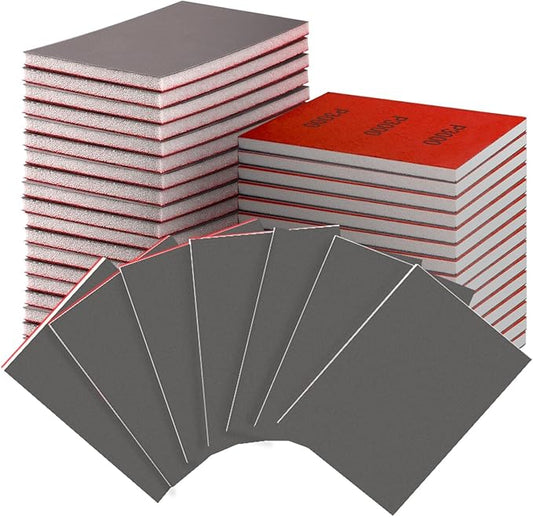 30-Pcs 3x4 Inch 3000 Grit Sanding Sponge Set, Sanding Block, Ultra-Fine Wet/Dry Sandpaper for Wood, Metal, Drywall, Furniture Polishing (3000Grit)