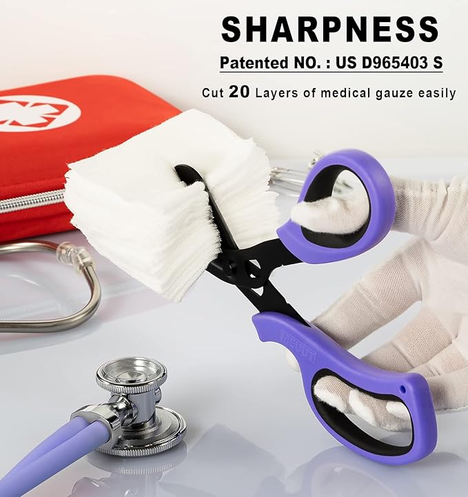 MEUUT 2 Pack Trauma Shears Bandage Scissors - Medical Supplies with 8 inch Heavy Duty Medical Scissors for EMT Workers Nurses