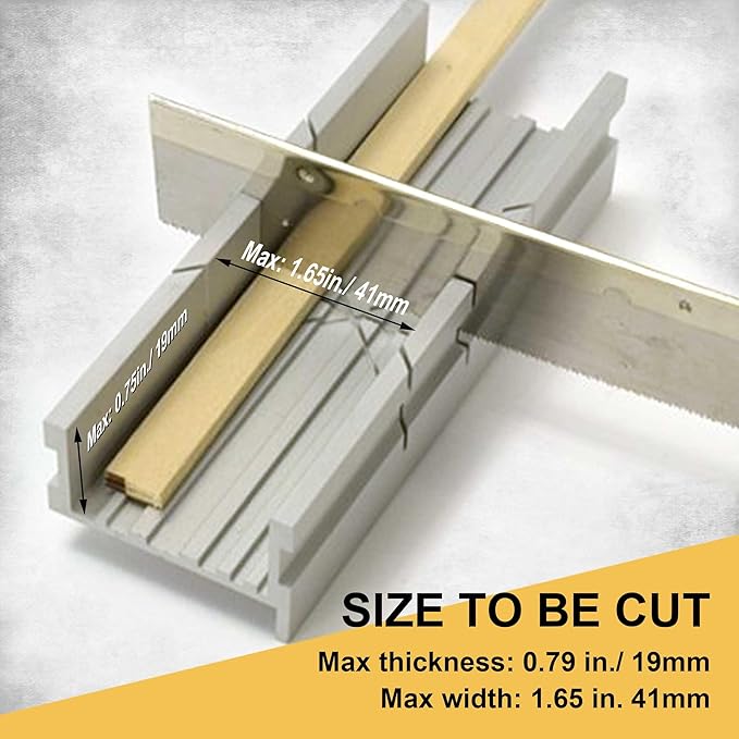 Metal Small Aluminum Miter Box 5.3 Inch Small Tiny Mitre Box for Manual Saw for Hand Saw 3 Cutting Angles - Ideal For Cutting Wood and Soft Metal