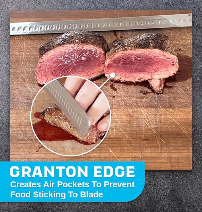 Slicing Knife 12" ??Brisket and Carving Knife with Granton Edge for BBQ, Turkey, Ham, Prime Rib, and Precise Meat Cutting