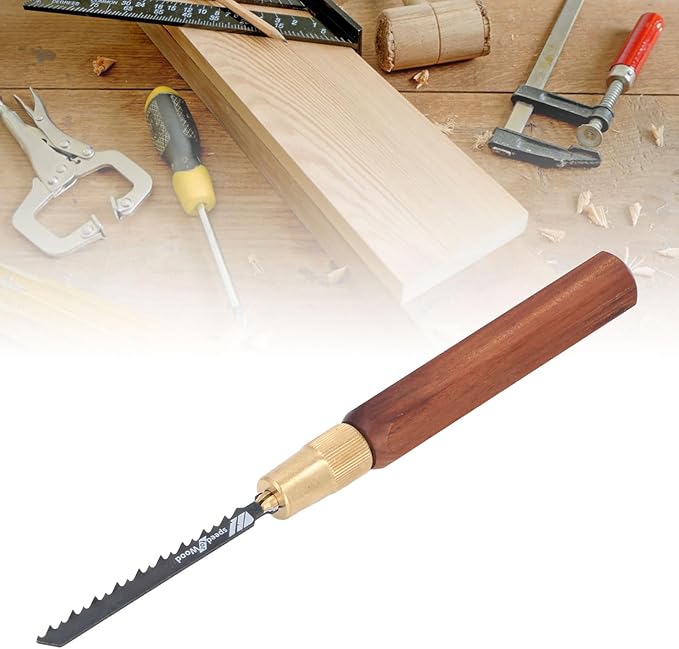 Dpofirs 5 Manual Saw Kit, Hex Shaped Handle, 5 Blades, Detachable Woodworking Hand Saw, for Home Projects