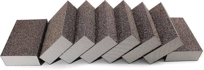 60 Grit Coarse Sanding Block - 12Pcs, Wet Dry Sanding Sponge Foam Sandpaper Block Washable & Reusable Sandpaper Sponge for Drywall Wood Plastic Metal Furniture