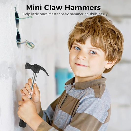 20 Pcs Mini Claw Hammers, Small Hammers for Little Ones, Solid Safety Hammers with Non-slip Rubber Handles, Plastic Household Hammers, Wall Nail Removers, Mini Sledge Hammers