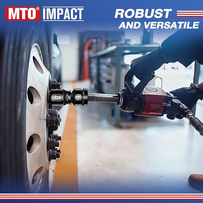 MTO 1" Female to 1/2" Male Impact Socket Adapter, 1-Inch Impact Socket Reducer, Chrome Molybdenum Alloy Steel, for Impact Wrench & Ratchet Use