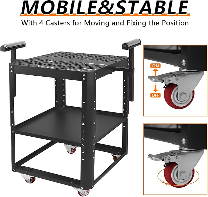 Planer Stand with Wheels,550 lbs Load Capacity Power Tool Stand,Height Adjustable Miter Saw Stand,Planer Table Stand with Extension Rollers, for Most Planers, Saws, Bench-top Machines, Power Tools