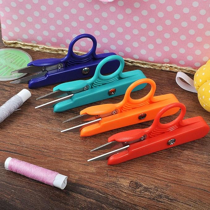 UCEC 4.7 Inch Thread Snips, Crochet Sewing Scissors Yarn Scissor Small Fabric & Mini Scissor Thread Scissors Clipper Nippers for Sewing Knitting, 12 Pack