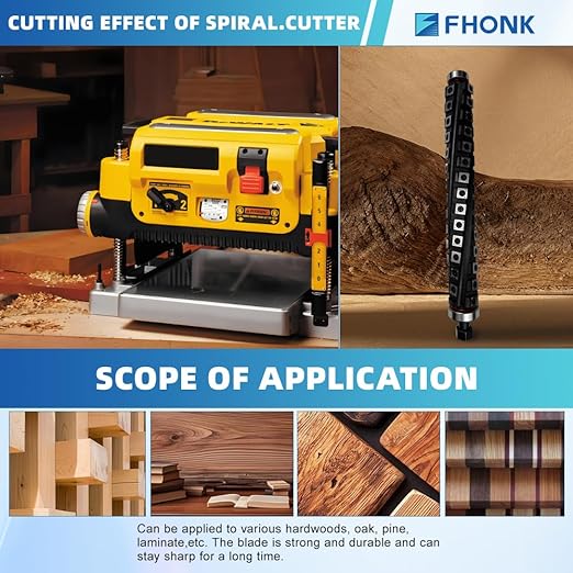 13-inch Spiral Helical Cutterhead for DeWalt DW735, DW735X, DW735-XE Thickness Planer (13 inch)