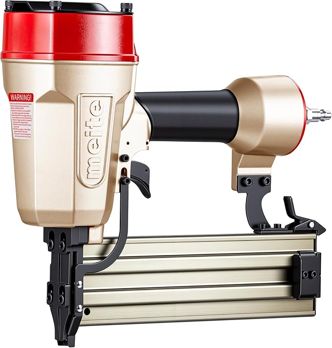meite ST64E Concrete Nail Gun Heavy Duty Pneumatic Concrete T-Nailer Gun for Plywood/Decking/Furring, 100PCS Magazine, Accepts 3/4'' to 2-1/2''
