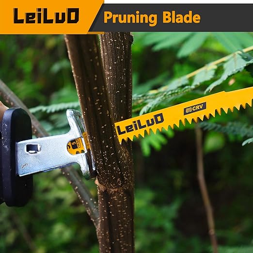 LEILUO 9-Inch Wood Pruning Reciprocating Saw Blades 20 Piece CRV Sawzall Blades 5 TPI with Storage Case