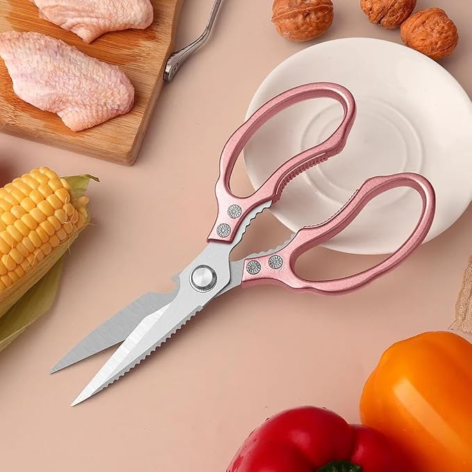 Multipurpose Kitchen Shears - Heavy Duty, Light-Weight, Large Scissors for Cutting Food (Poultry, Prawn, Cooking, Herb)
