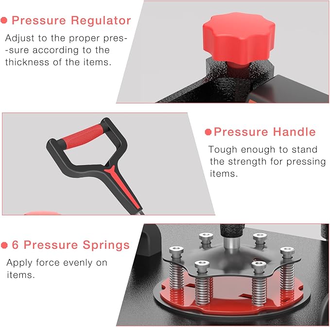 OIIEE Heat Press Machine 8 in 1 Combo Heat Press 15 x 15 Inch Heat Transfer Machine 360-Degree Swing Away Digital Shirt Printing Multifunction Heat Transfer Sublimation for T Shirts Mugs Hat Plate Cap