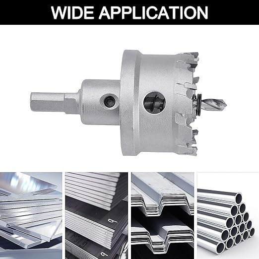 51mm (2 inch) Metal Steel Hole Saw with 2 Drill Bits, Hole Cutter for Thick Metal,Stainless Steel,Iron and Wood (51mm (2 inch))