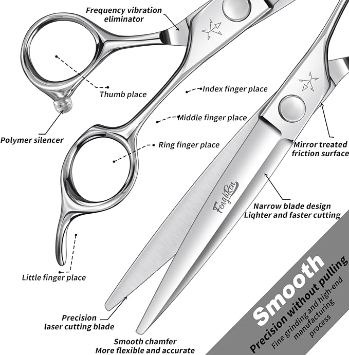 High-end Professional Extremely Very Sharp Barber Hair Cutting Scissors Hairdresser Shears For Hair 6.75 Inch Haircut Scissor Made Of Stainless Steel For Hairdressing Salon and Home Use