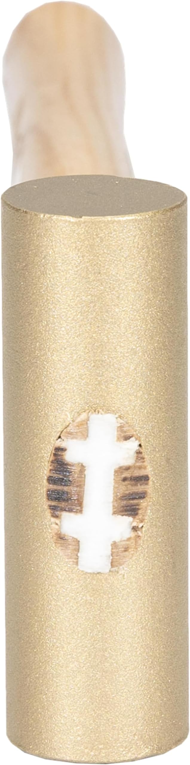 VAUGHAN Solid Brass Mallet, Non Sparking Non Marring 0.75 Lbs Head, Hickory Handle, BM100, VN59308