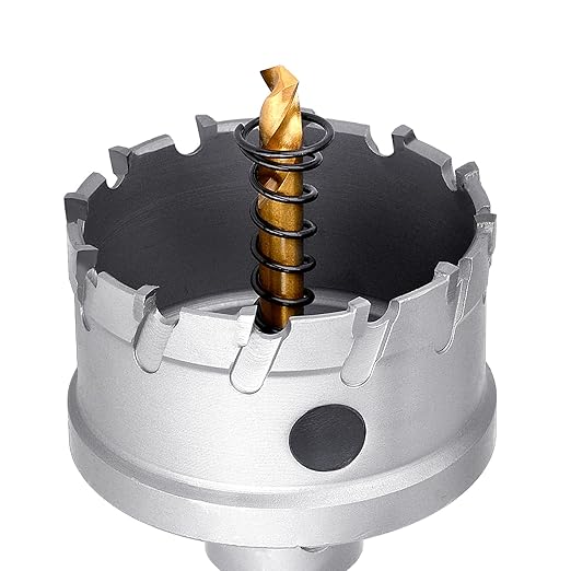 55mm / 2.16 inch Carbide Hole Saw - Hex Shank, Cuts Stainless Steel, Sheet Metal, Thick Metal and Iron