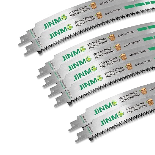 12-Inch Arc Curved Reciprocating Saw Blades for Tree Trimming & Wood Pruning – 6 TPI, 8 Pieces, Ideal for Wet & Dry Wood Cutting, Sawzall Blades for Trees