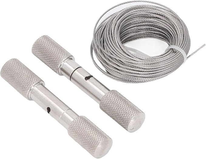 Horn Wire Saw Stainless Steel Hand Pocket String Rope Saw Horn Dehorning Cutting Tool with Handles for Cow Sheep Emergency