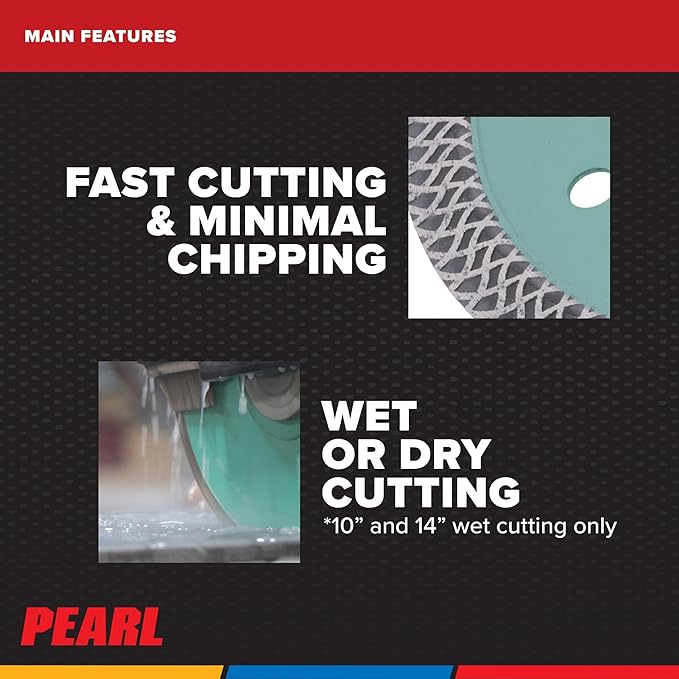 PEARL ABRASIVE CO. P4 Thin Mesh Turbo Porcelain Blade 5" 5/8"-20mm-7/8 4 Holes