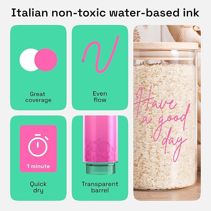 ARTISTRO 2 Pink Acrylic Paint Markers - 0.7mm Extra Fine-Tip Paint Pens - Perfect for Crafting, Art Projects, & More