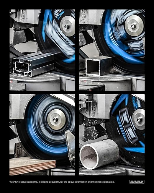 CRALY 12 Inch 100 Teeth Aluminum and Non-Ferrous Metal Cutting Circular Saw Blade, 1 Inch Arbor, Carbide Tipped, Thin Kerf, Black Ice™ Coating, for Medium Aluminum, Plastic, Composite(C12100AL)