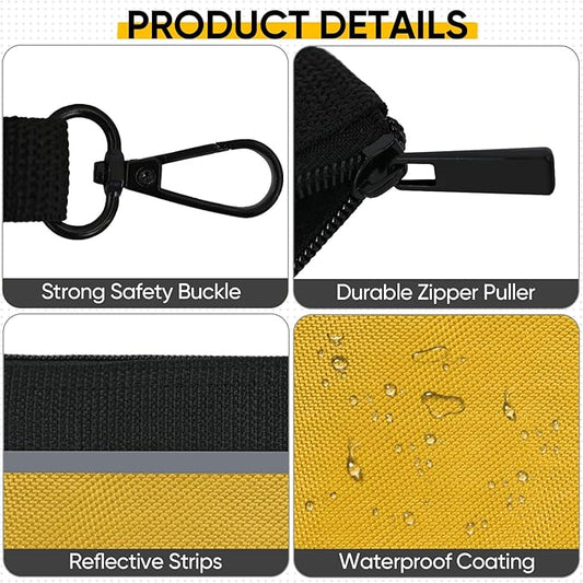 TICONN Tool Pouches with Zipper, 1680D Oxford Small Tool Bags, Waterproof Utility Bag Zipper Pouch for Tool Organizers and Storage (9 Pack Large)