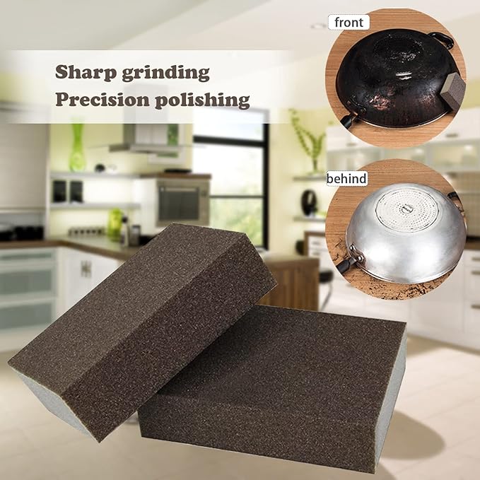 Sanding Sponge, 120 Grit Assortment Sanding Block, Wet and Dry Dual-use Sander Sponges for Drywall Metal, Sandpaper Sponge for Wood, Washable and Reusable
