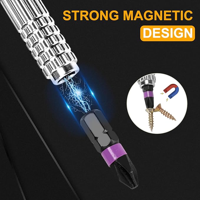 40 in 1 Magnetic Ratchet Screwdriver Set, Multi Bit Magnetic Ratcheting Screwdriver Set with Detachable Ratchet Handle, Repair Tool Kit for Computer Bicycle Furniture DIY