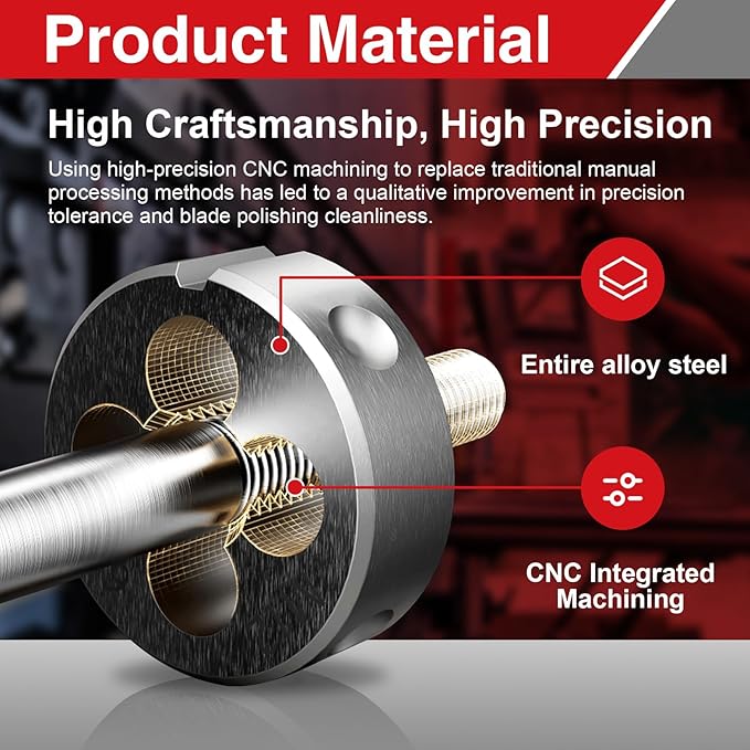 M10 x 1.0 Tap and Die Set, Metric Right Hand M10 x 1.0mm High-Speed Steel 6542 Right Hand Threading Tools, for General Metalworking and Maintenance on Equipment