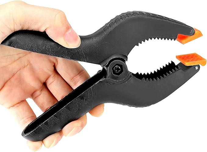 ZOENHOU 4.5 Inch 20 PCS Spring Clamp Set, Nylon Plastic Clips Heavy Duty Clamp with Flexible Jaw Pad and Anti-slip Handles for Woodworking Backdrop Photo Studio Craft DIY Art