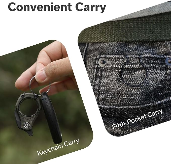 CIVIVI Pyrus Mini Keychain Knife (1 Piece), Small EDC Pocket Folding Box Cutter with 14C28N Blade & Ringed G10 Handle, Christmas Stocking Stuffers Gift for Men Women C23038-4, OD Green
