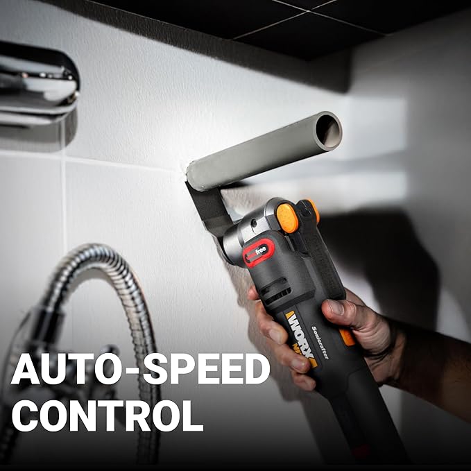 Worx Nitro 20V Cordless Oscillating Multi Tool with 5째 Oscillation Angle, VibraFree Technology, Slim-body Design, Tool Only, 23 Pieces Accessories with Carrying Bag, WX698L.9