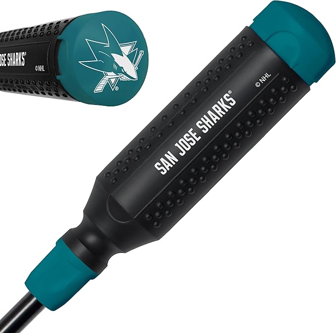 MEGAPRO짰 NHL짰 Team Edition Multi-bit Screwdriver | Officially Licensed NHL짰 Gear | Durable, Ergonomic, Pro-Grade Screwdriver (San Jose Sharks짰)
