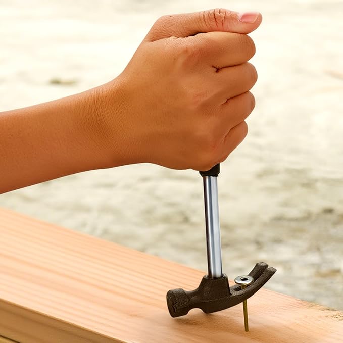 20 Pcs Mini Claw Hammer Bulk 6.5 Inch Solid Tubular Small Safety Hammer with Non-Slip Rubber Handle Lightweight for Woodworking Hanging Pictures DIY Crafts Jewelry Making Tools